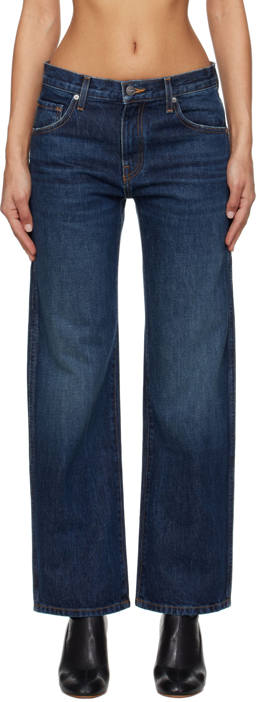 Джинси Khaite Kerrie Wide Leg Jeans Синій | 1047908010