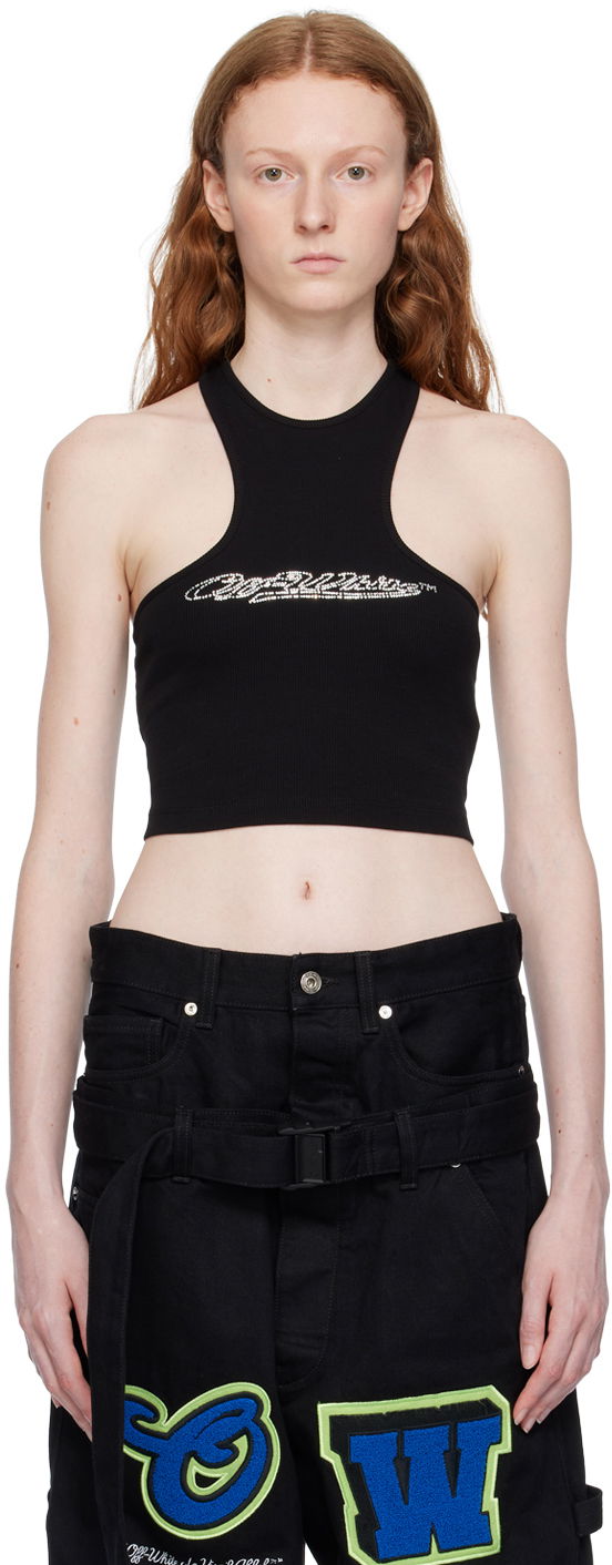 Безрукавка Off-White Black Bling Baseball Tank Top чорний | OWAD218S23JER0011001