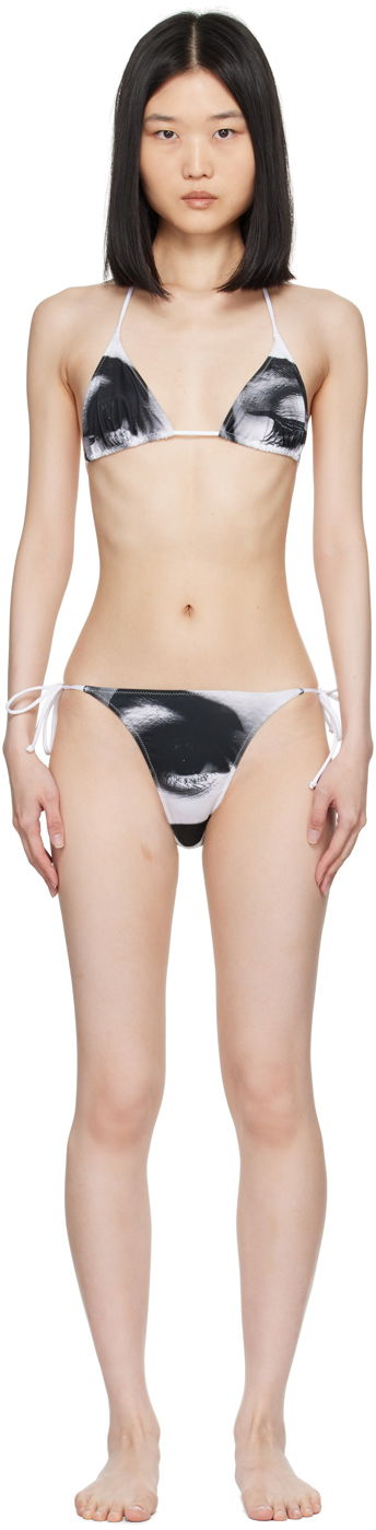 Купальники Jean Paul Gaultier Jean Paul Gaultier 'The Eyes And Lips' Bikini білий | 24/30-F-BS008-J552-0100