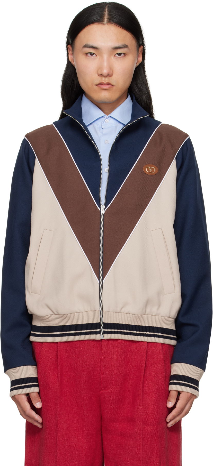 Куртка Valentino Valentino VLogo Patch Zip Jacket Різнокольоровий | 7V3MF29LAYY