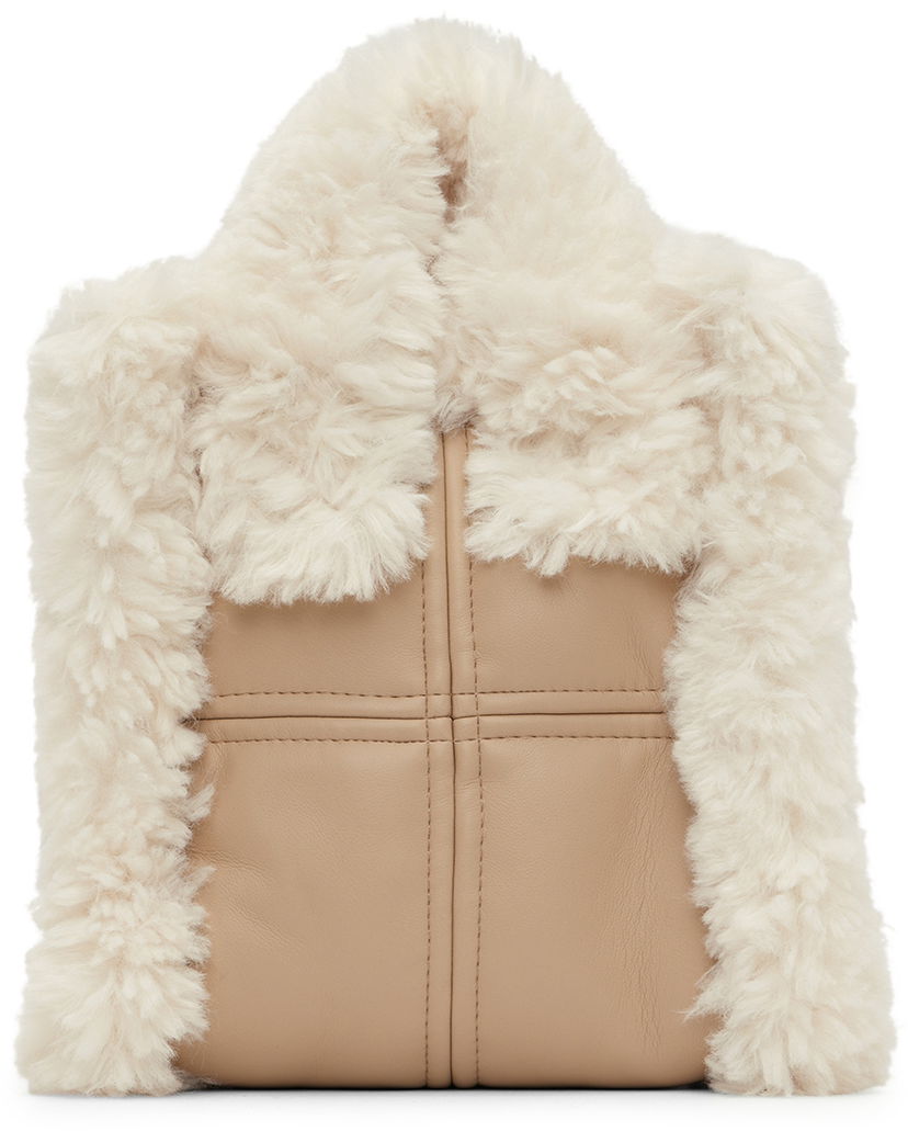 сумка-тоут STAND STUDIO Stand Studio Lizzie Shearling Tote Bag бежевий | 61776-9590