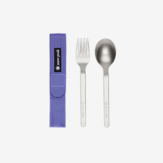 Домашній декор Snow Peak Titanium Fork & Spoon Set Металік | SCT-002