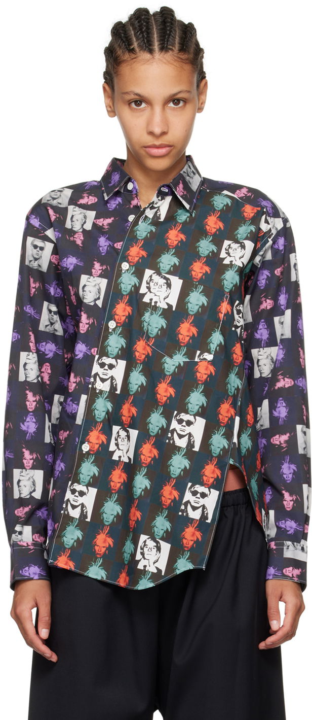 Сорочка Comme des Garçons Asymmetrical Printed Shirt Різнокольоровий | FM-B008-051