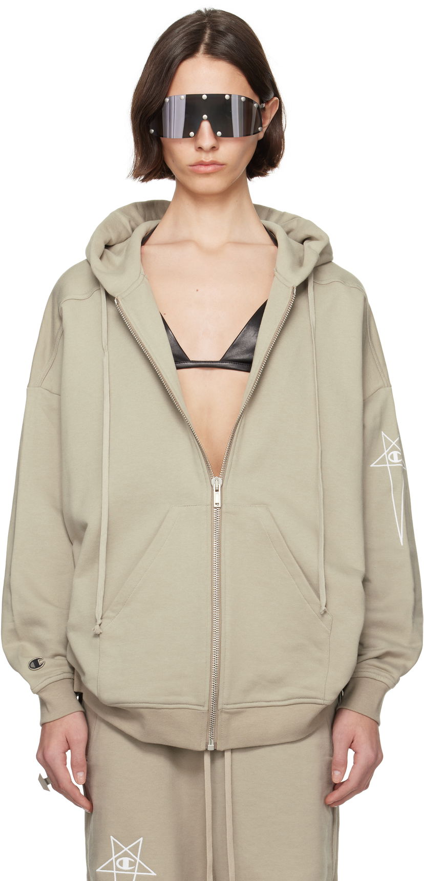 Світшоти Rick Owens Rick Owens Champion Edition Jumbo Jason's Hoodie Зелений | CW01E1663 CHFE
