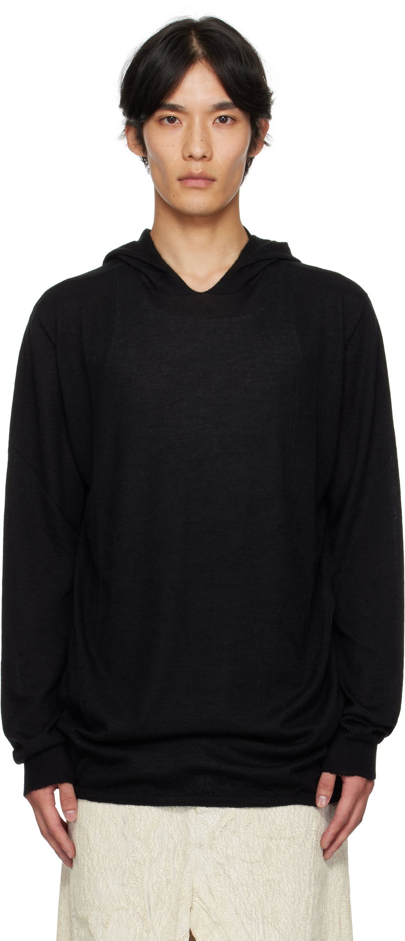 Світшоти Rick Owens Rick Owens Concordians Long Sleeve Hoodie чорний | RU02E1623 WS