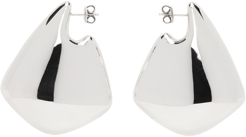Сережки Bottega Veneta Large Fin Earrings Металік | 786206 V5070