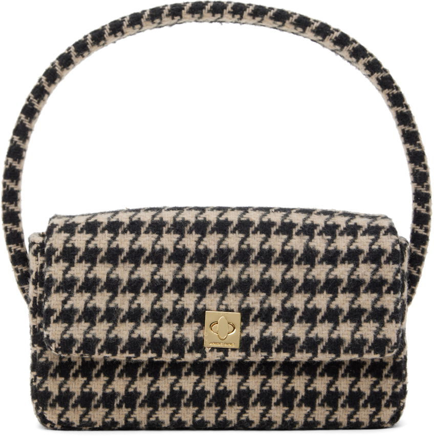 Сумочка Anine Bing Houndstooth Pattern Shoulder Bag чорний | A-13-0112-131, 0