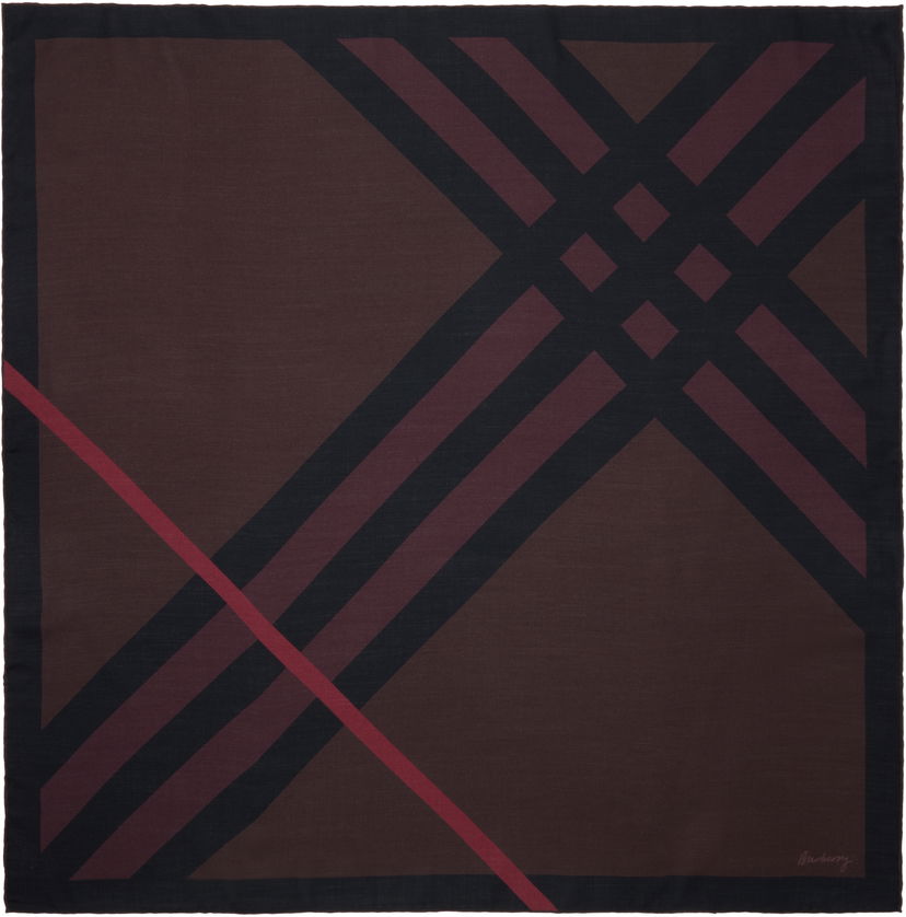 Шарф Burberry Burberry Check Cashmere Silk Scarf Коричневий | 8116717