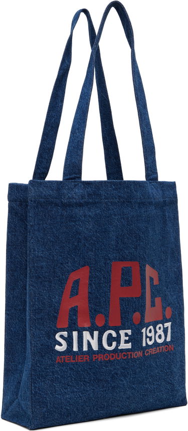 сумка-тоут A.P.C. A.P.C. Lou Carpenter Denim Tote Bag Синій | COHTD-M61990, 4