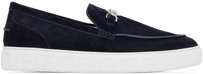 Кросівки та взуття Versace Navy Medusa '95 Greca Loafers темно-синій | 1014798_1A09919