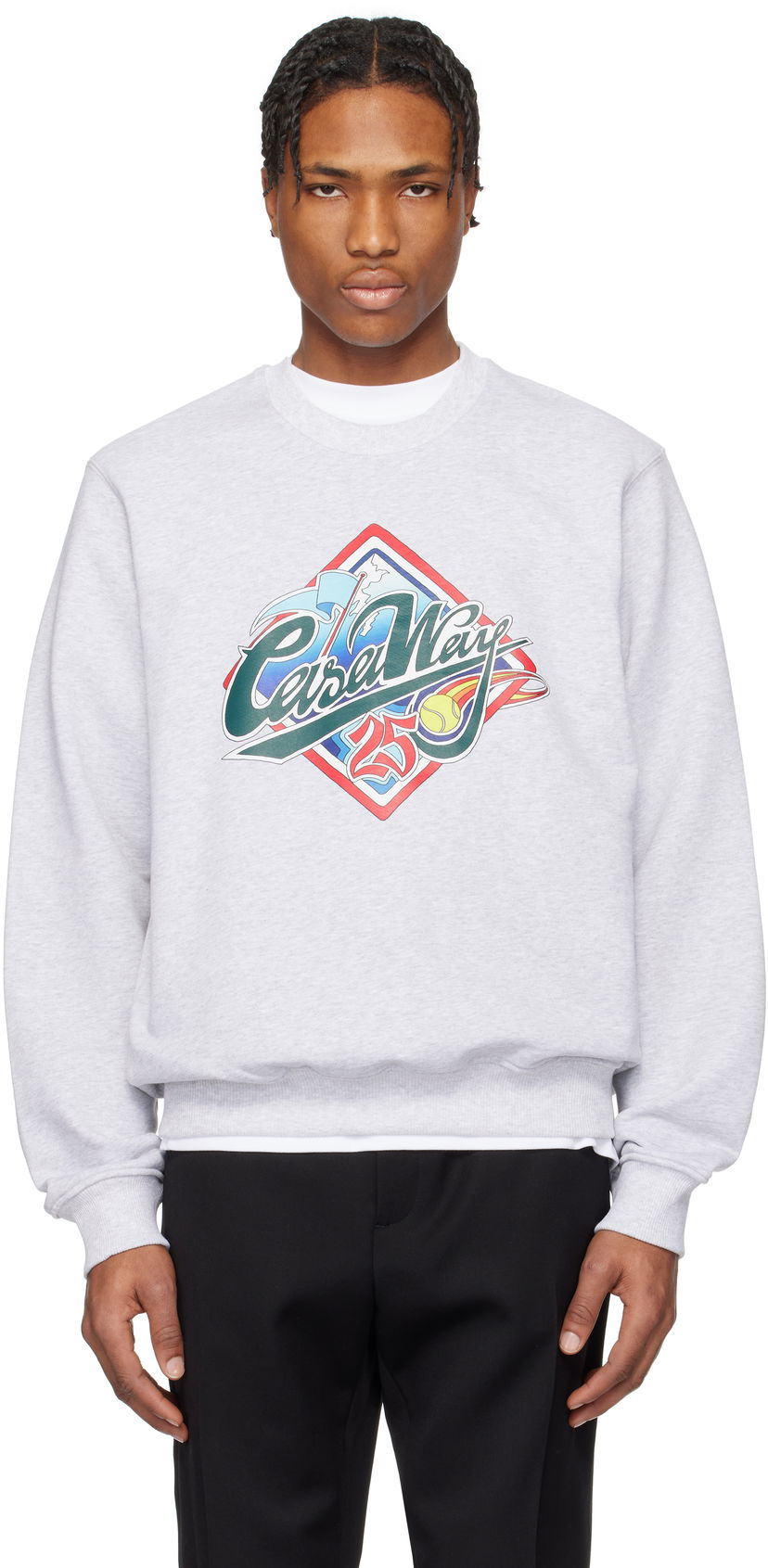 Cветр Casablanca Casablanca 'Casa Way' Sweatshirt Сірий | MS25-JTP-293-02