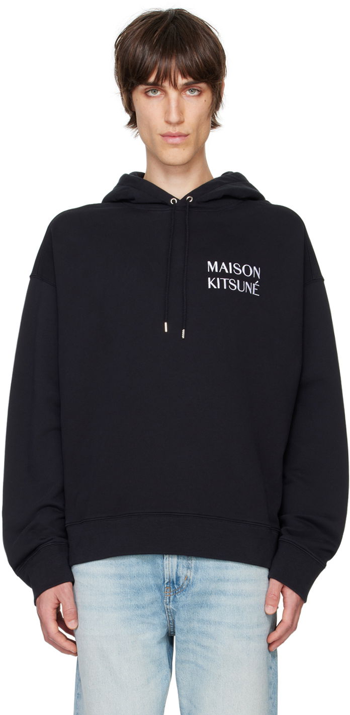 Світшоти MAISON KITSUNÉ Waterfall Oversize Hoodie чорний | NM00705KM0001