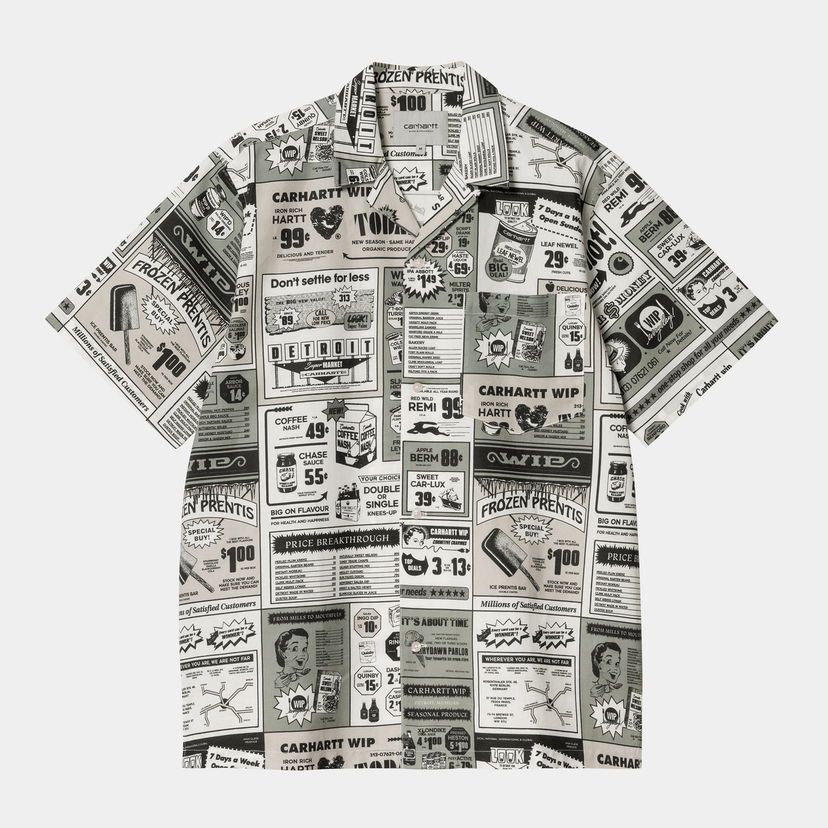 Сорочка Carhartt WIP Carhartt WIP Short Sleeve Catalogue Print Shirt Сірий | I034548_9