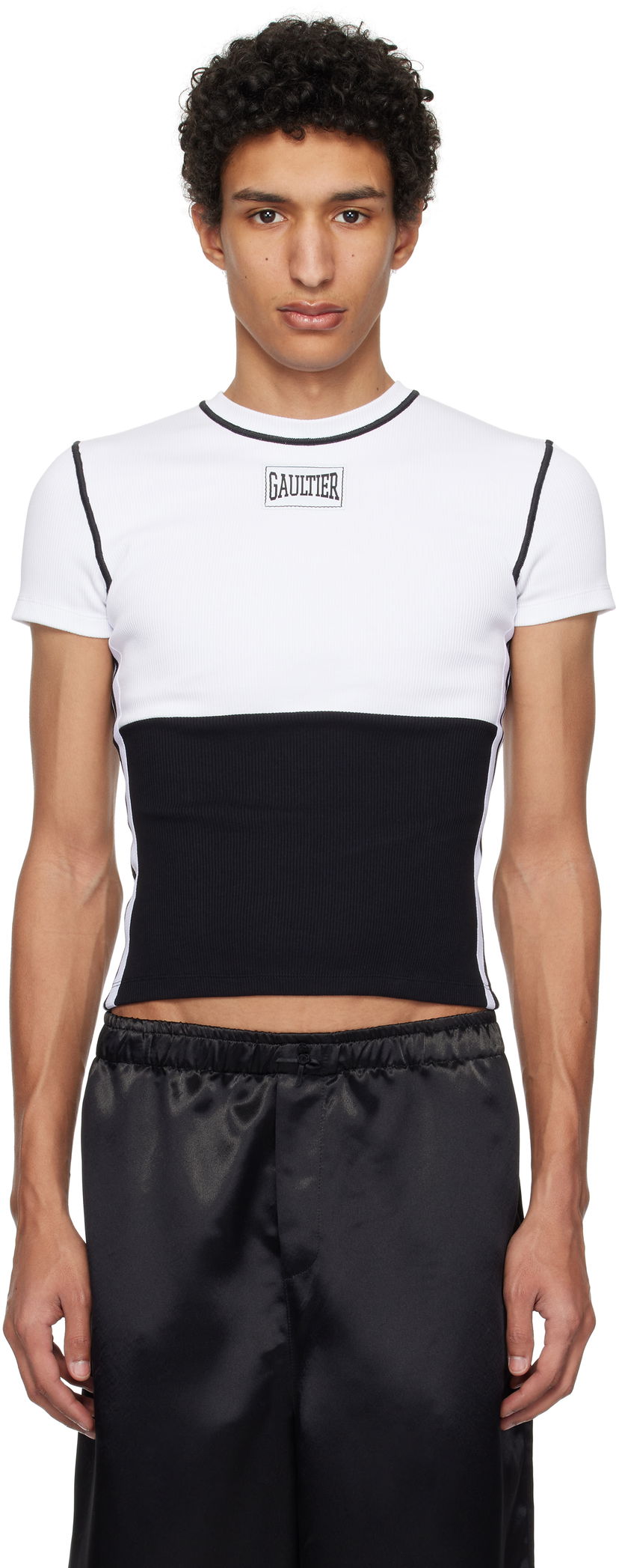 Футболка Jean Paul Gaultier Jean Paul Gaultier Color Block T-Shirt білий | 25/33-F-TS104P-J080-0100