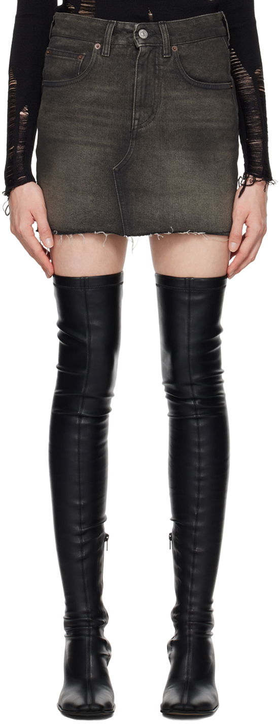 Спідниця Maison Margiela Faded Denim Miniskirt Коричневий | S62ME0011 S30848