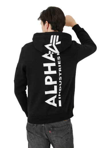 Світшоти Alpha Industries Logo Hoodie чорний | 178318.03