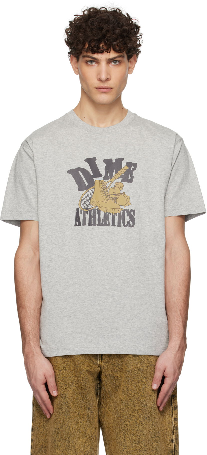 Футболка Dime 'Athletics' Print T-Shirt Сірий | DIMEHO2457GRY