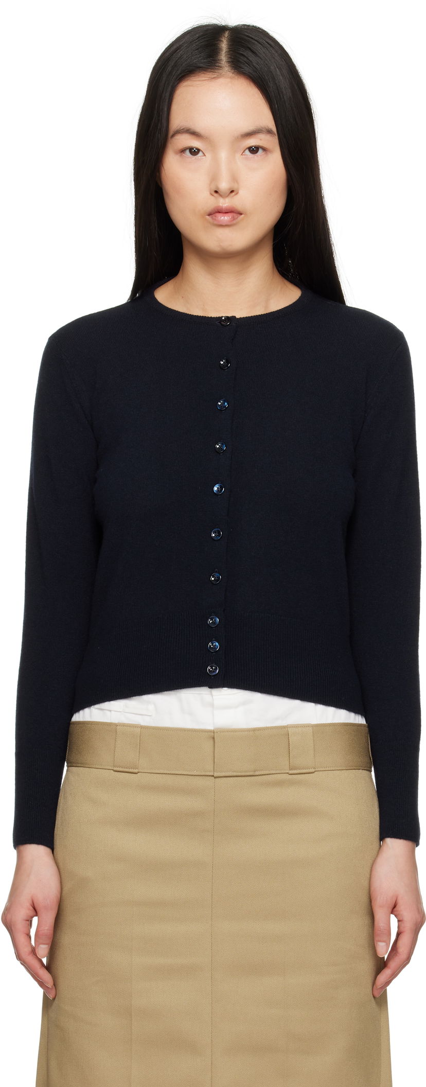 Cветр Maison Margiela Maison Margiela Wool Knit Cardigan темно-синій | S51HP0016 M13090