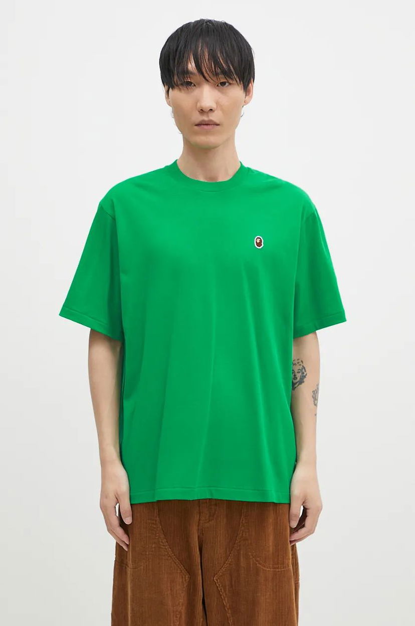 Футболка BAPE ONE POINT RELAXED FIT TEE Зелений | 1K80110345