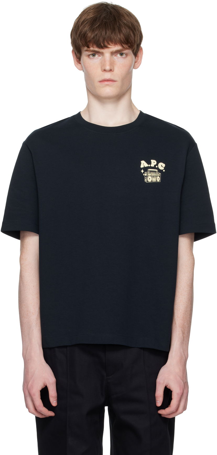Футболка A.P.C. A.P.C. Disco Graphic T-Shirt чорний | COHGS-M26530
