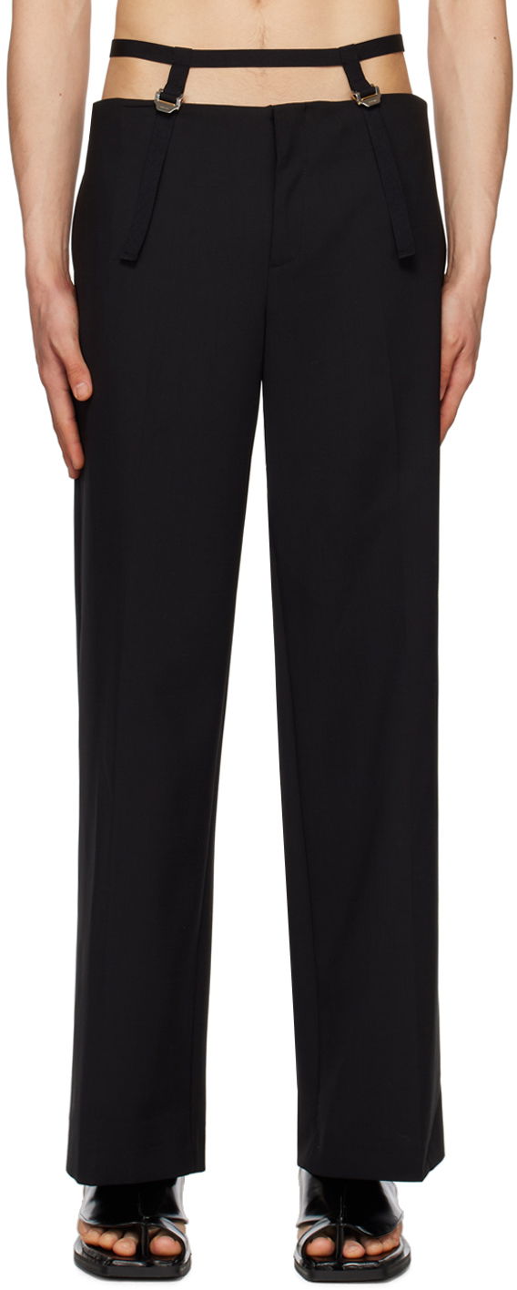 Штани Dion Lee Dion Lee Safety Harness Trousers чорний | C2134S23