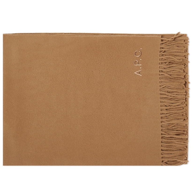 Шарф A.P.C. Brodee Logo Scarf бежевий | WOAFE-M15170-CAB