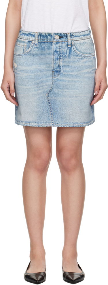 Спідниця rag & bone rag & bone Miramar Terry Miniskirt Синій | WCW25PB0048204, 0
