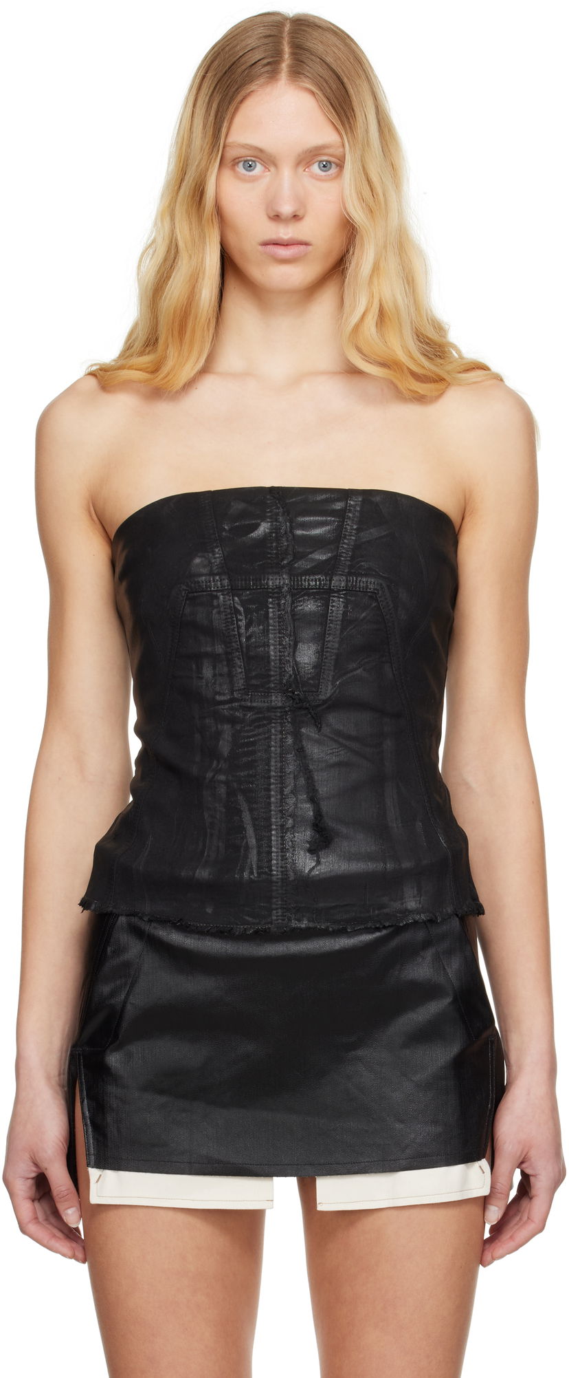 Безрукавка Rick Owens Rick Owens DRKSHDW Hollywood Bustier Denim Top чорний | DS01E3127 SCF