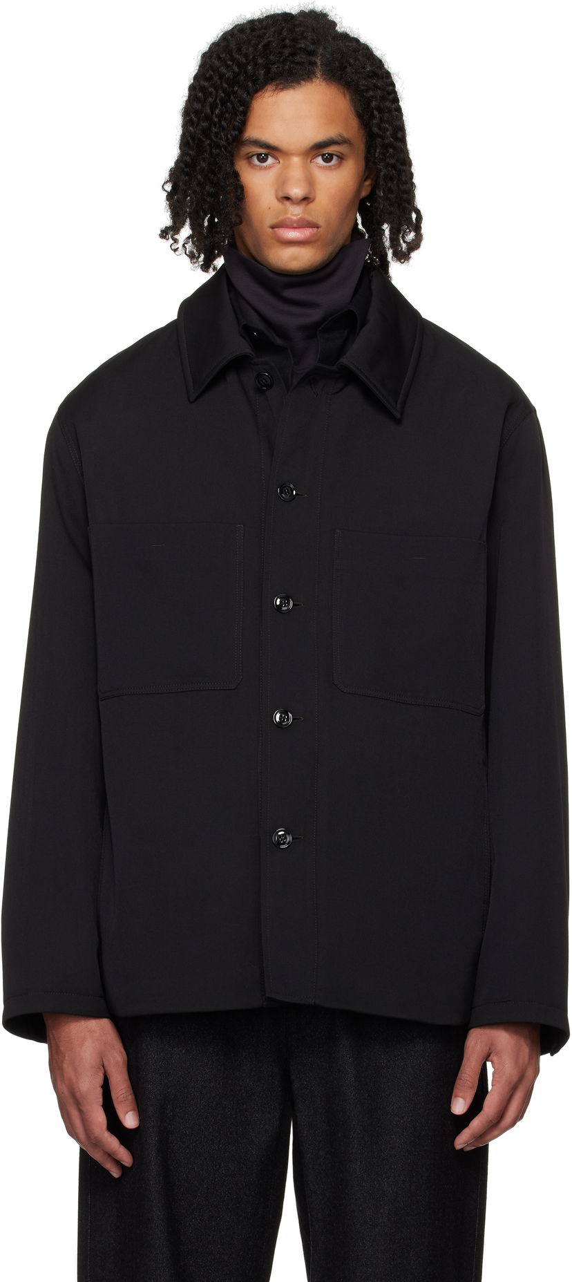 Сорочка LEMAIRE Lemaire Wadded Facing Jacket чорний | OW1097 LF1317