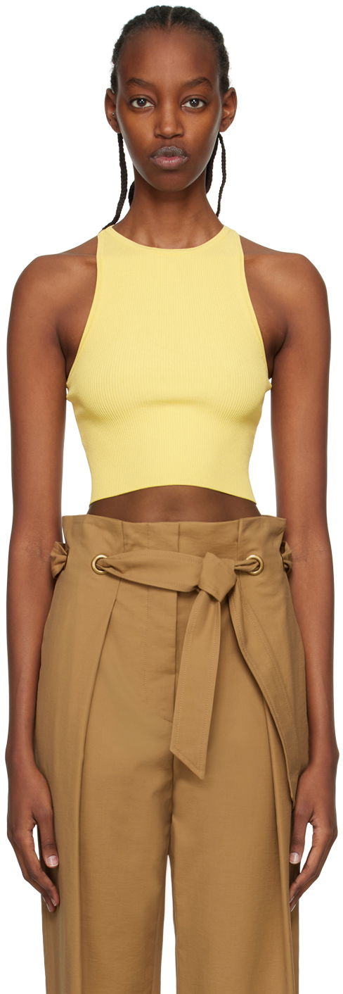 Кроп-топи Max Mara Max Mara Turku Sleeveless Knit Tank Top Жовтий | 2313611938600