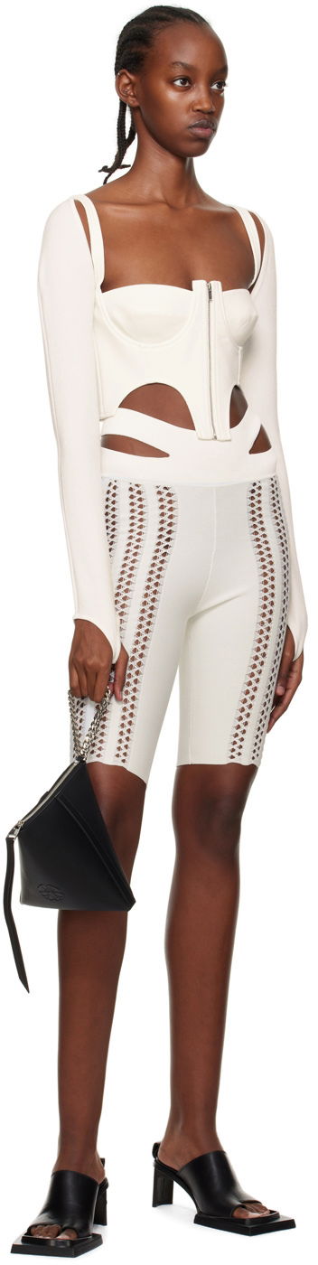 Легінси Dion Lee Column Cutout Knit Shorts білий | A7616P22, 3