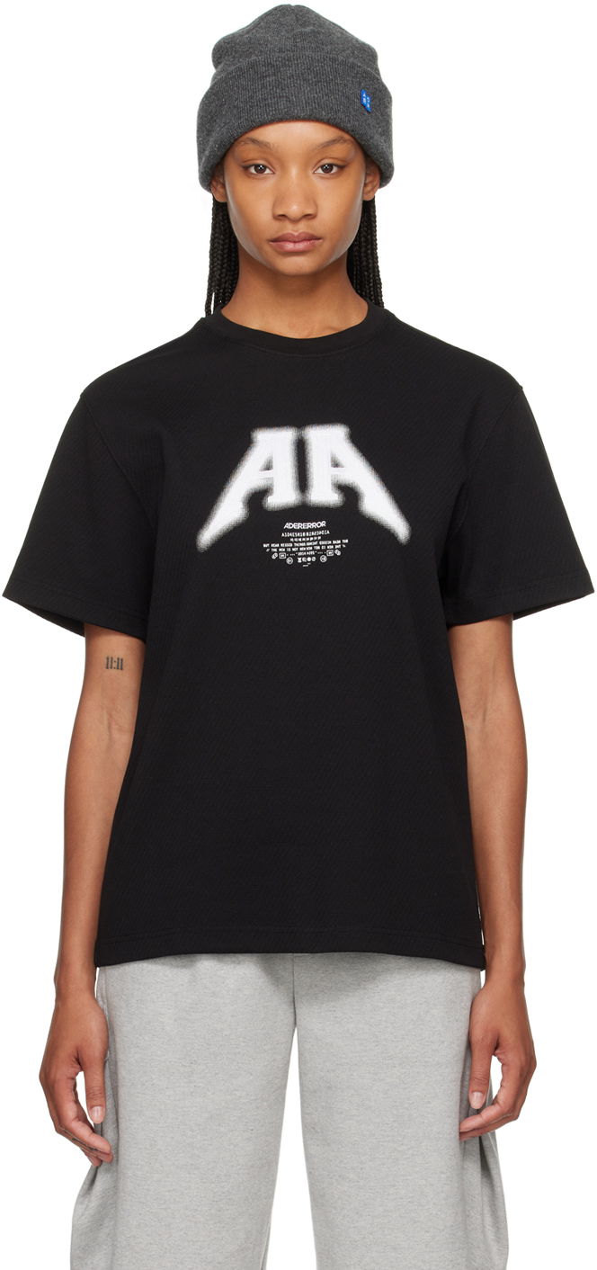 Футболка ADER ERROR Embroidered T-Shirt чорний | BN01SSTS0105BK