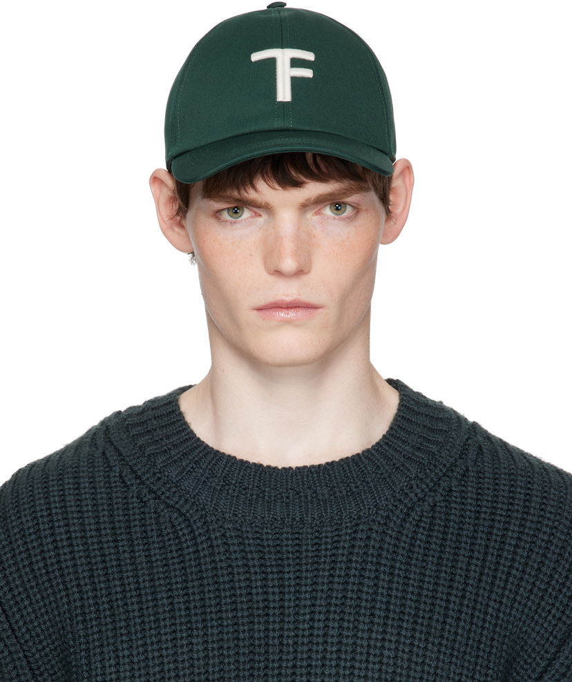 Кепка Tom Ford TOM FORD Brushed Cotton Baseball Cap Зелений | MH004-TCN057G