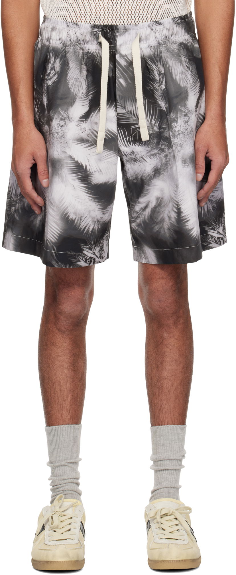 Шорти Palm Angels Palm Angels Blueprint Palms Shorts Різнокольоровий | PMCB058S25FAB0021003