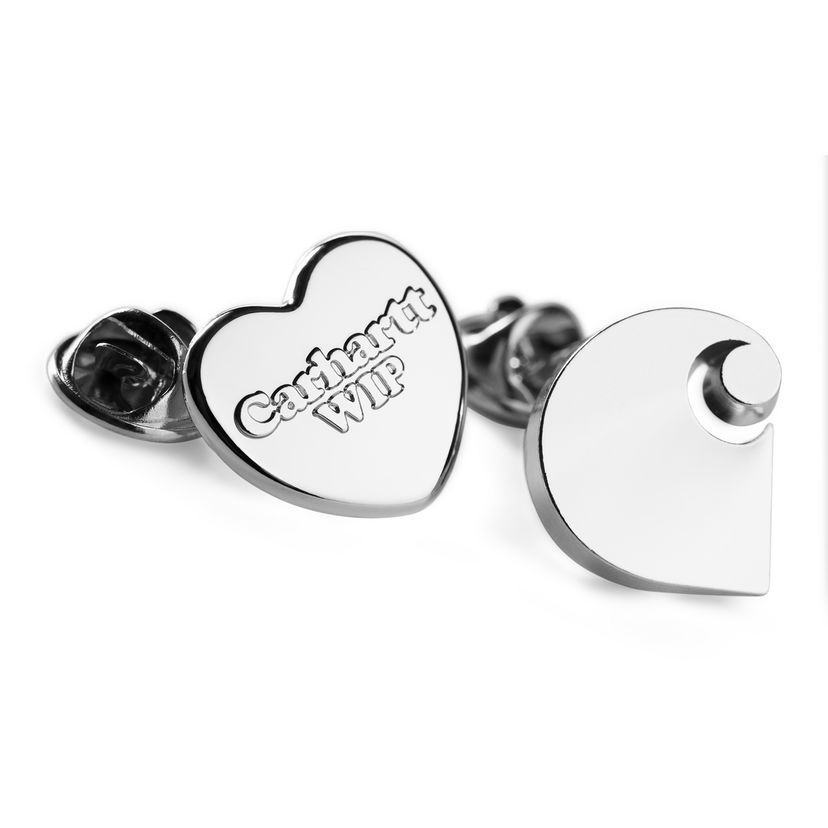 Pin Carhartt WIP Heart and C Logo Pin Set Металік | I034904_2