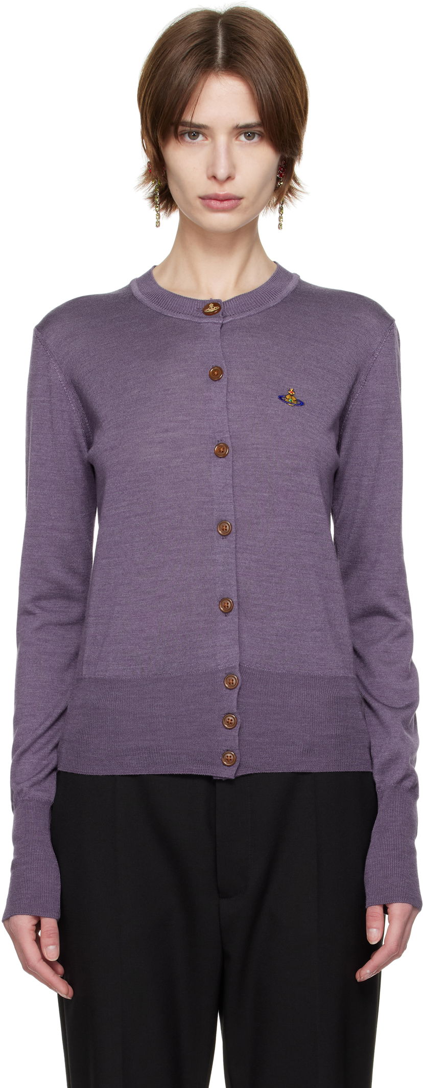 Cветр Vivienne Westwood Vivienne Westwood Bea Cardigan Фіолетовий | 1803002P-Y001A-