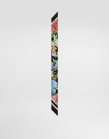Шарф Dolce & Gabbana Dolce & Gabbana Floral-Print Twill Headscarf чорний | FS215AGDCV8H45KU, 3