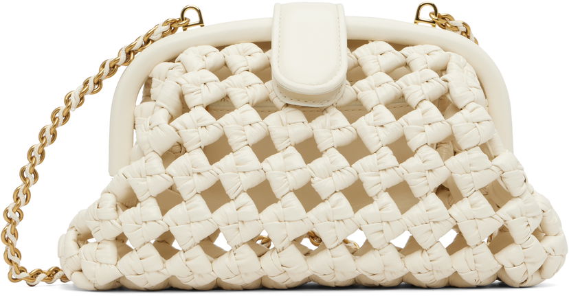 Сумочка Bottega Veneta Bottega Veneta Small Lauren Woven Leather Bag білий | 832888 V5N30