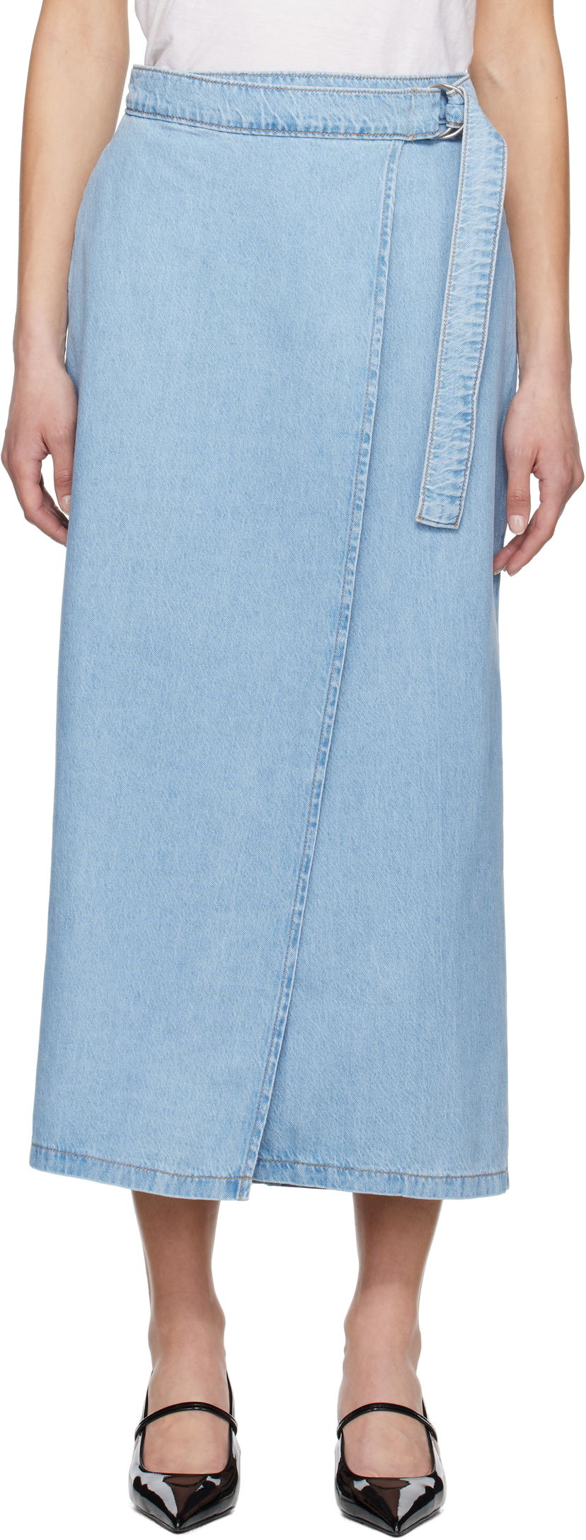 Спідниця Levi's Column Wrap Denim Maxi Skirt Синій | 001VG-0000
