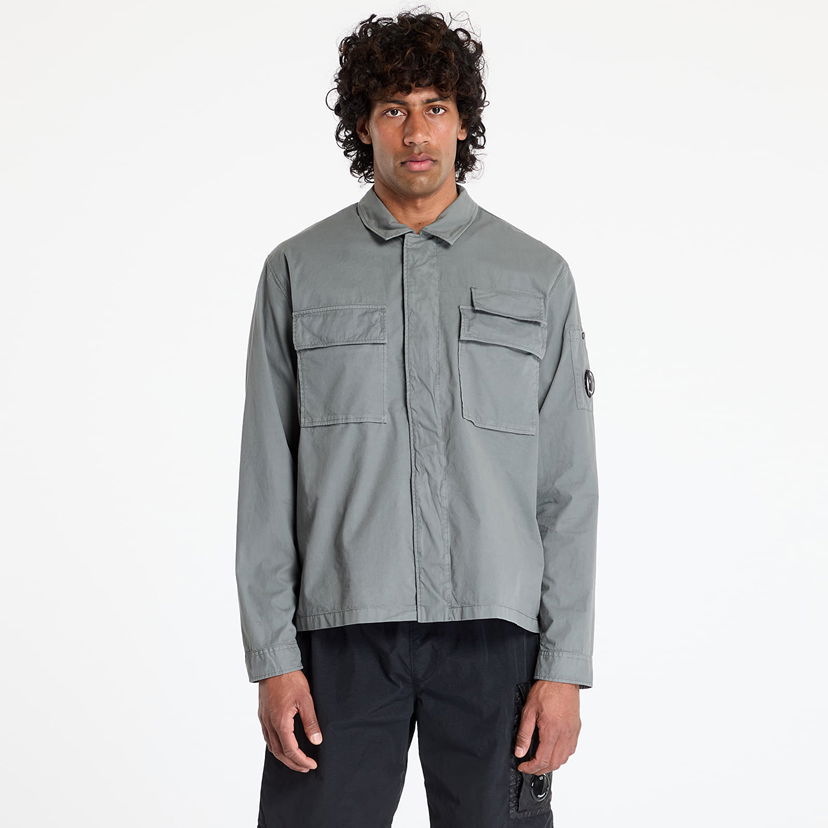 Сорочка C.P. Company C.P. Company Organic Gabardine Utility Lens Shirt Сірий | 18CMSH128A110143G-935