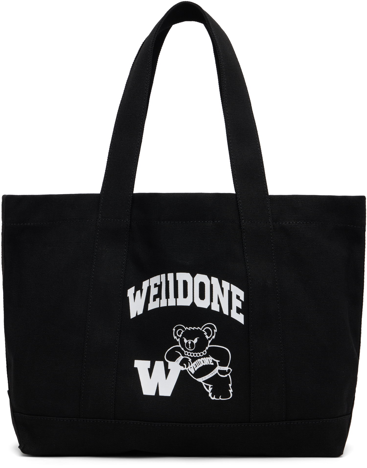 сумка-тоут We11done We11done Varsity Canvas Tote чорний | WD-AB2-25-481-U-BK, 0