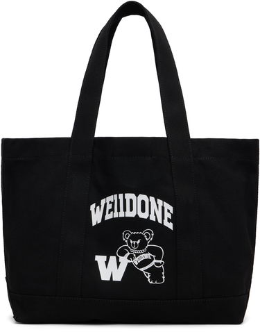 сумка-тоут We11done We11done Varsity Canvas Tote чорний | WD-AB2-25-481-U-BK, 0