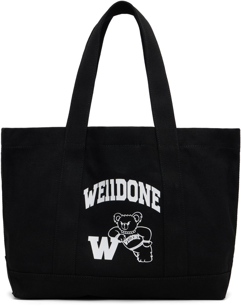 сумка-тоут We11done We11done Varsity Canvas Tote чорний | WD-AB2-25-481-U-BK