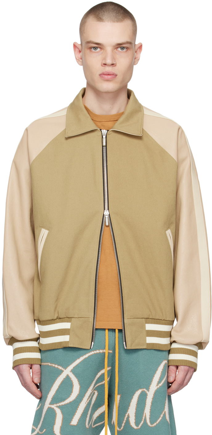 Куртка бомбер Rhude Rhude 'Rude Boys' Bomber Jacket бежевий | RHSS23JA77012269