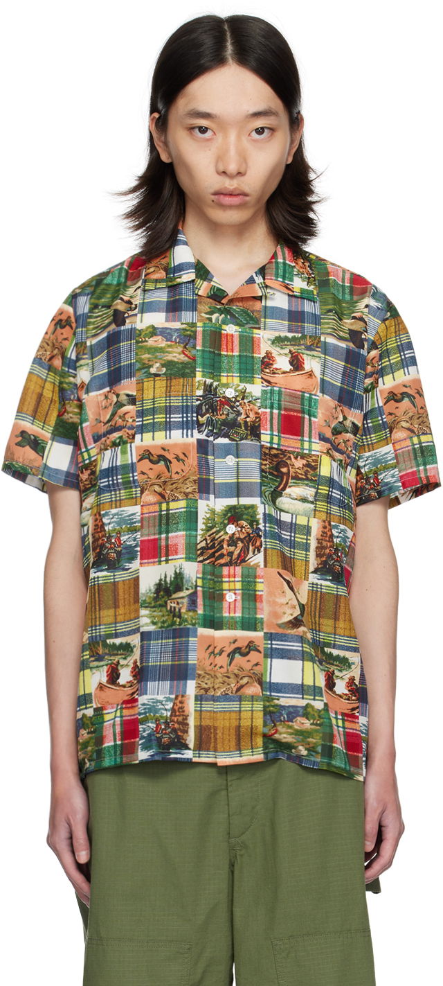 Сорочка BEAMS BEAMS PLUS Patchwork Print Short Sleeve Shirt Різнокольоровий | 3801-0126-139
