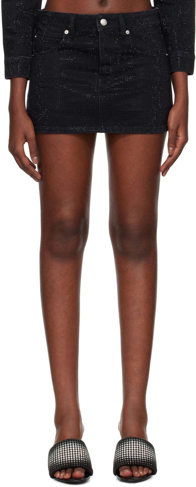 Спідниця Alexander Wang Denim Mini Skirt чорний | 1WC4245432