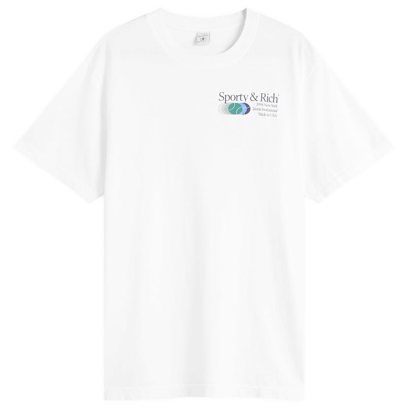 Футболка Sporty & Rich Sporty & Rich Invitational T-Shirt, Size Large білий | TO043621168WH01
