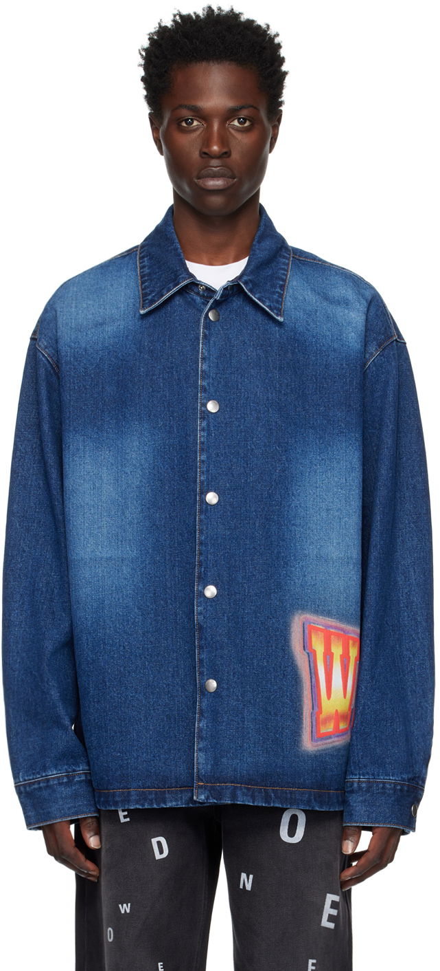 Сорочка We11done Painted Denim Jacket Синій | WD-DJ3-22-312-U-BL