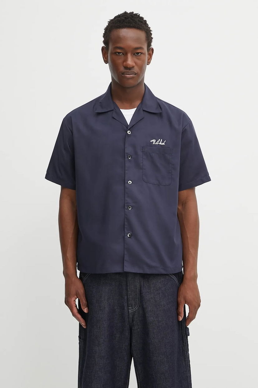 Сорочка Neighborhood NEIGHBORHOOD Solid-Color Hawaiian Shirt темно-синій | 251TSNH.SHM07