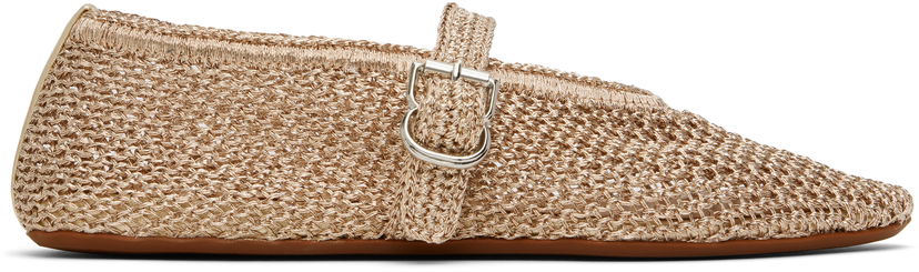 плаття Alaïa ALAÏA Open Knit Ballerina Flats бежевий | AA3A029TK047